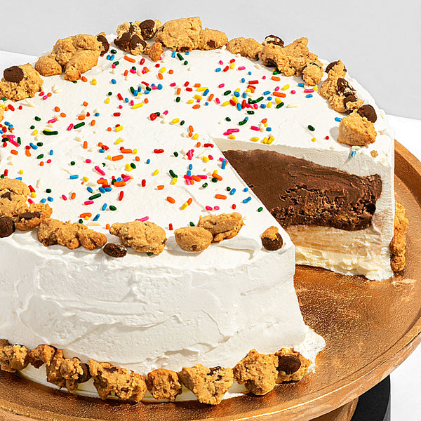 Chocolate Chip Cookie Dough Ice Cream Cake
