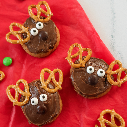 Chocolate Chip Holiday Reindeer Cookies