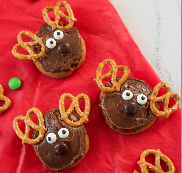 Chocolate Chip Holiday Reindeer Cookies
