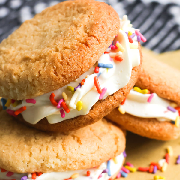 Brown Butter Sugar Cookie Funfetti Sandwiches
