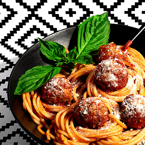 Spaghetti + Meatballs for Two
