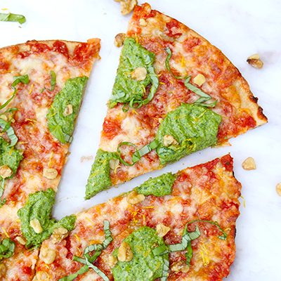 Baby Kale Pesto Pizza