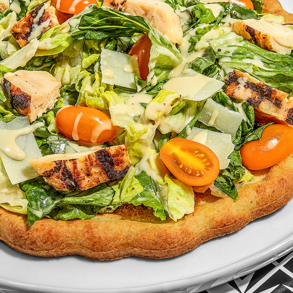 Paleo Chicken Caesar Salad Pizza