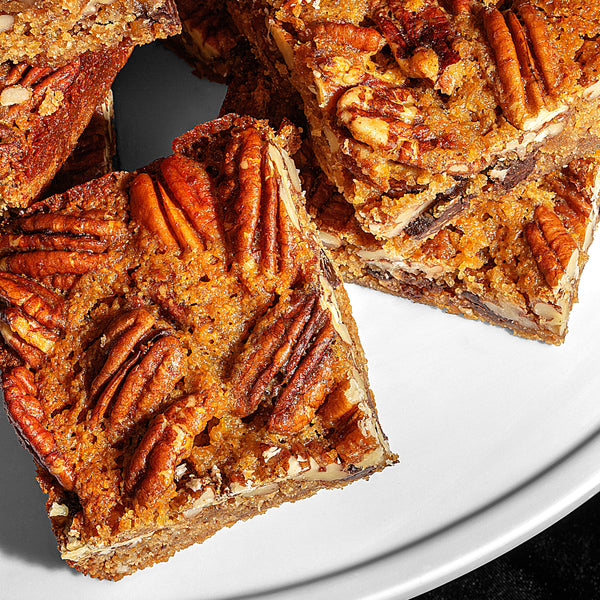 Cookie Dough Pecan Pie Blondies