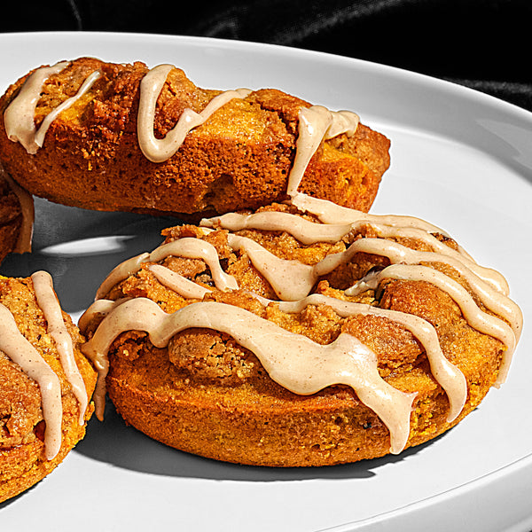 Baked Cookie Dough Pumpkin Donuts