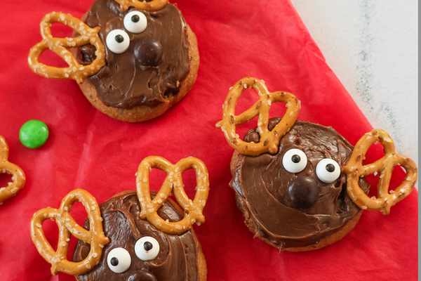 Chocolate Chip Holiday Reindeer Cookies