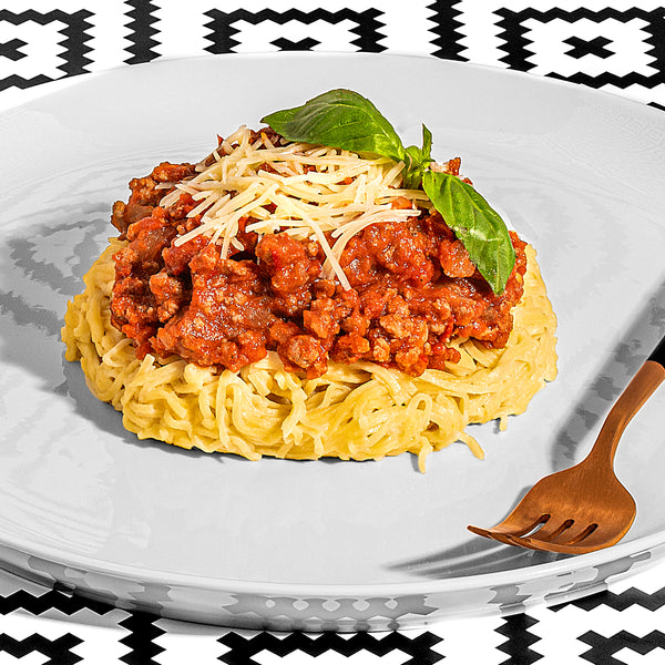 Spaghetti with Lamb and Harissa Meat Sauce