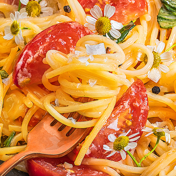 Tomato, Basil, & Brie Spaghetti