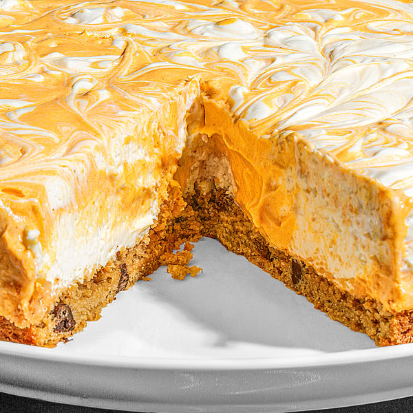 No-Bake Pumpkin Cheesecake with Cookie Dough Crust
